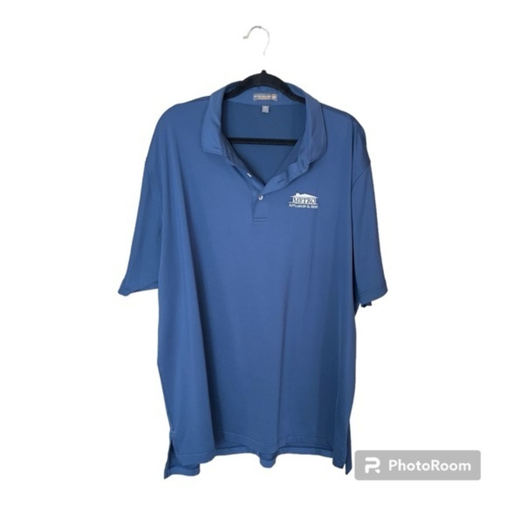 Peter Millar Summer Comfort Blue Short Sleeve‎ Polo Size XXL